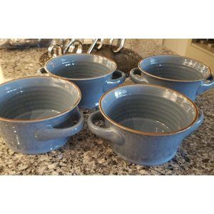 4 mikasa soupbowls 2 handles